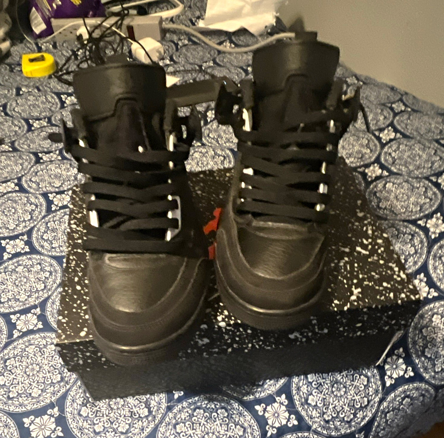 Jordan Men’s Black High Top Lace Up Athletic Sneaker New with Box