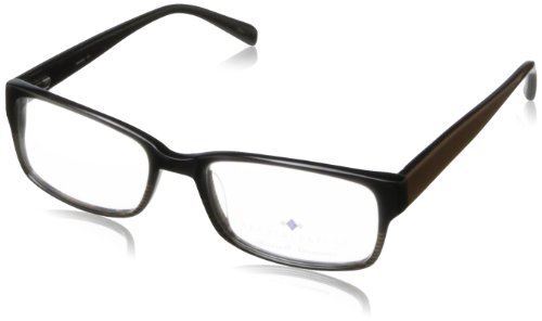Argyleculture Men\'s Hendrix Rectangular Designer Eyeglasses,Black & Brown 53 mm
