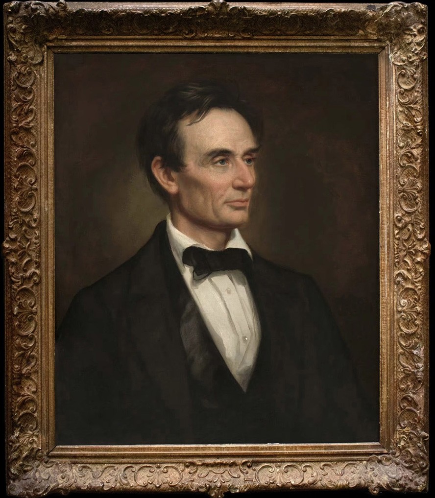 Hand Painted Oil Painting Old Master-Art Antique style portrait Lincoln Canvas