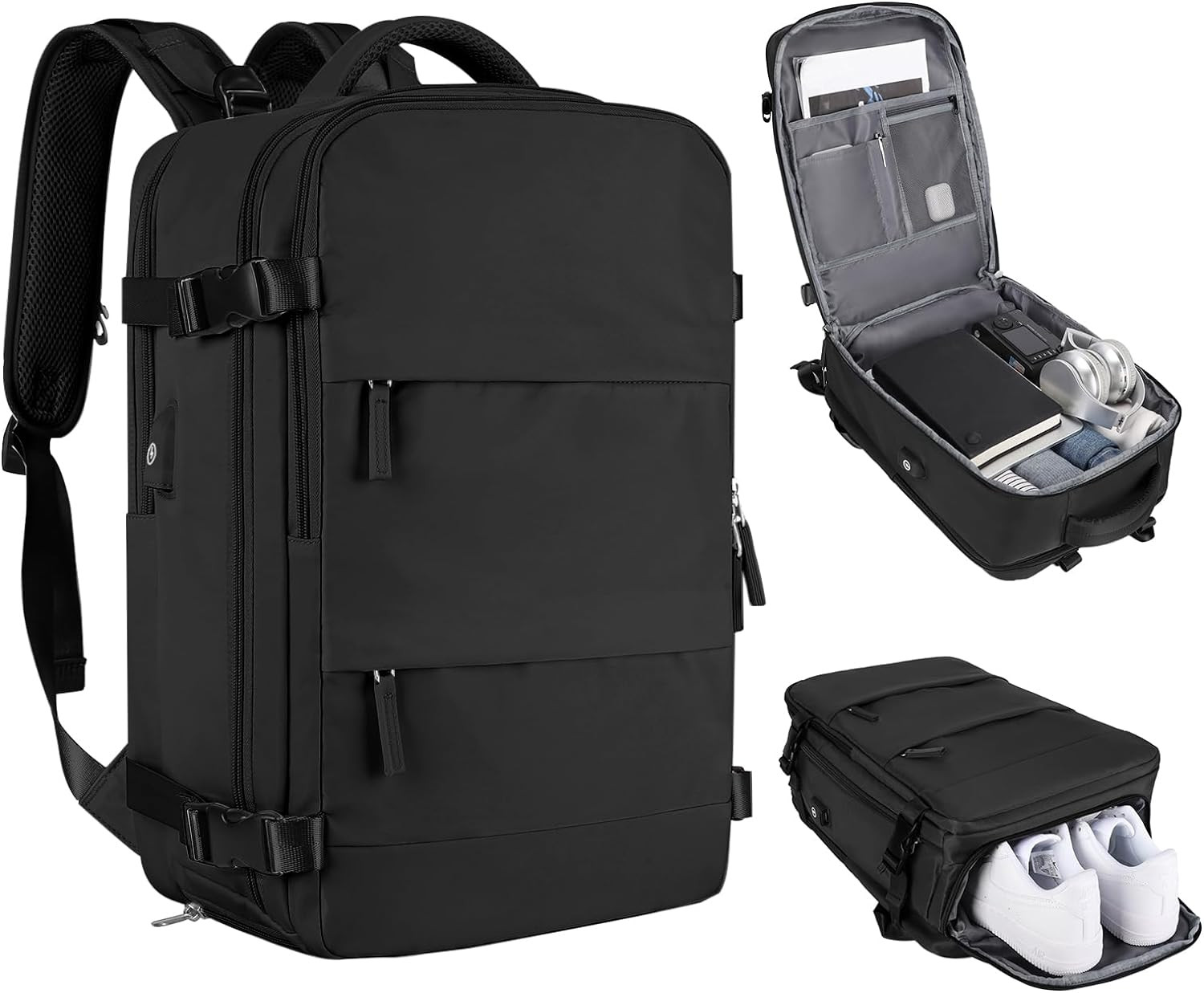 Mochila de viaje para mujeres y hombres, mochila de mano aprobada por aerolínea