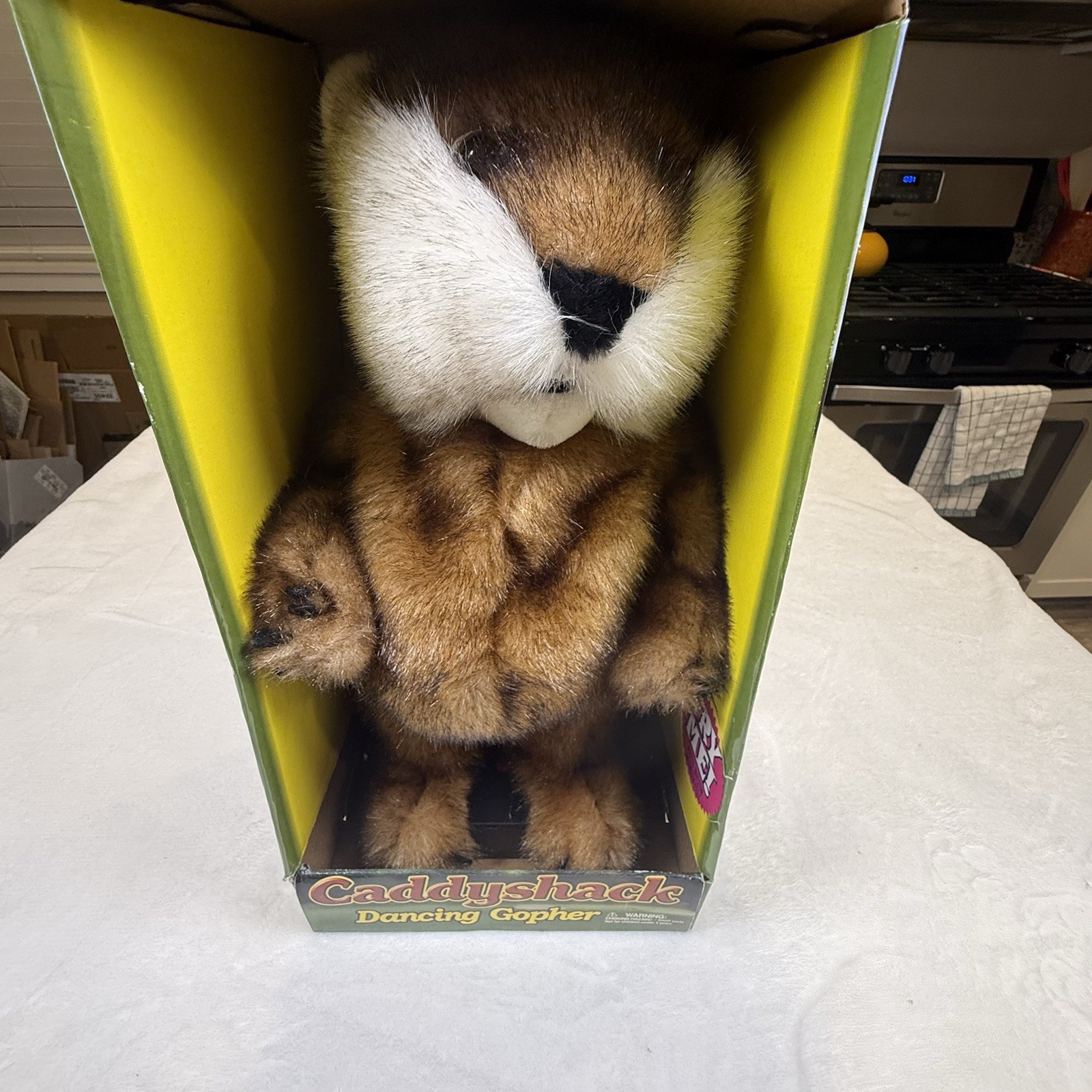 Vintage 1999 Gemmy Caddyshack Dancing Gopher Plush Animated Toy 30702 Box