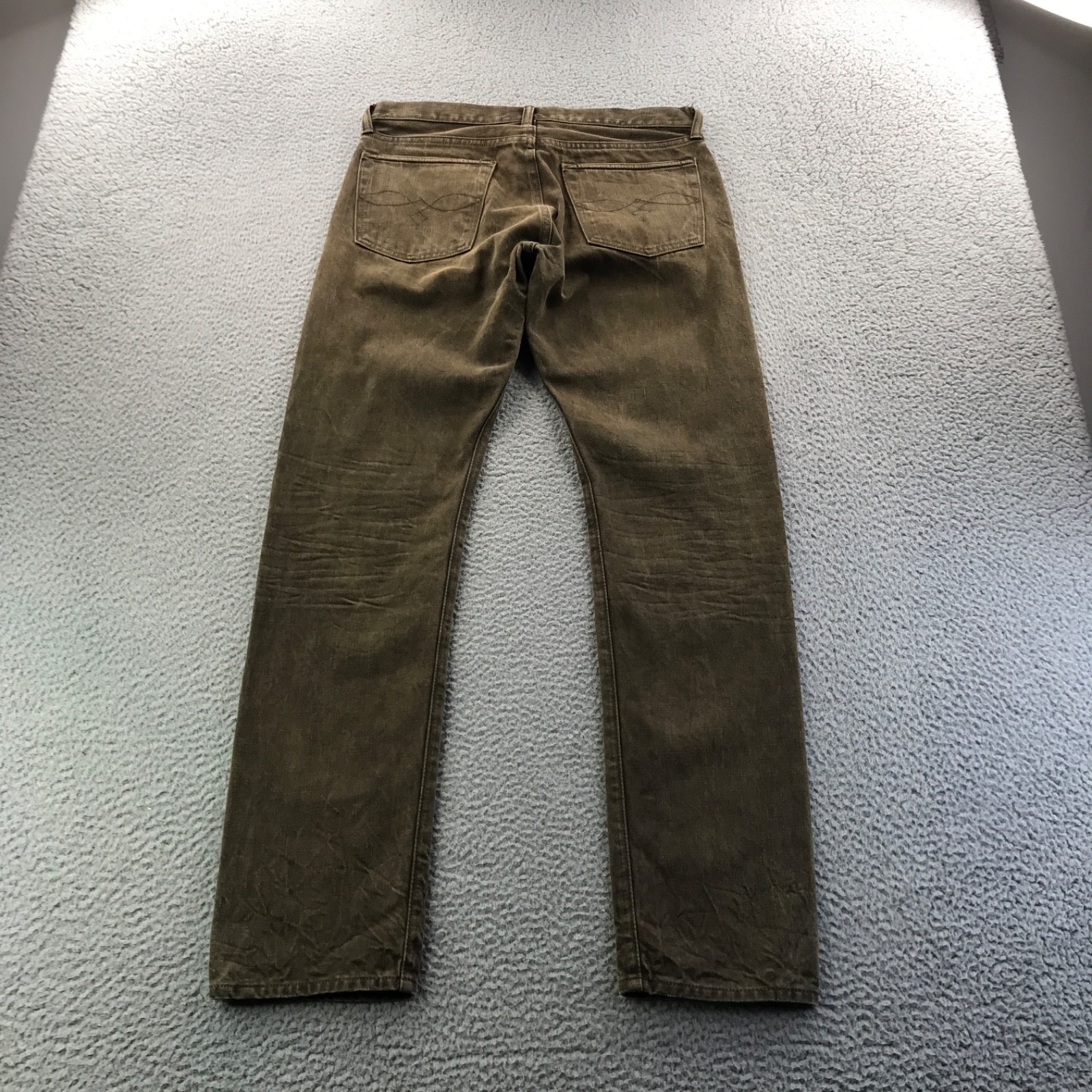 RRL Jeans Mens 32x32 Brown Slim Japan Woven Patina Double Ralph Lauren Heritage RRL Jeans Mens 32x32 Brown Slim Japan Woven Patina Double Ralph Lauren Heritage