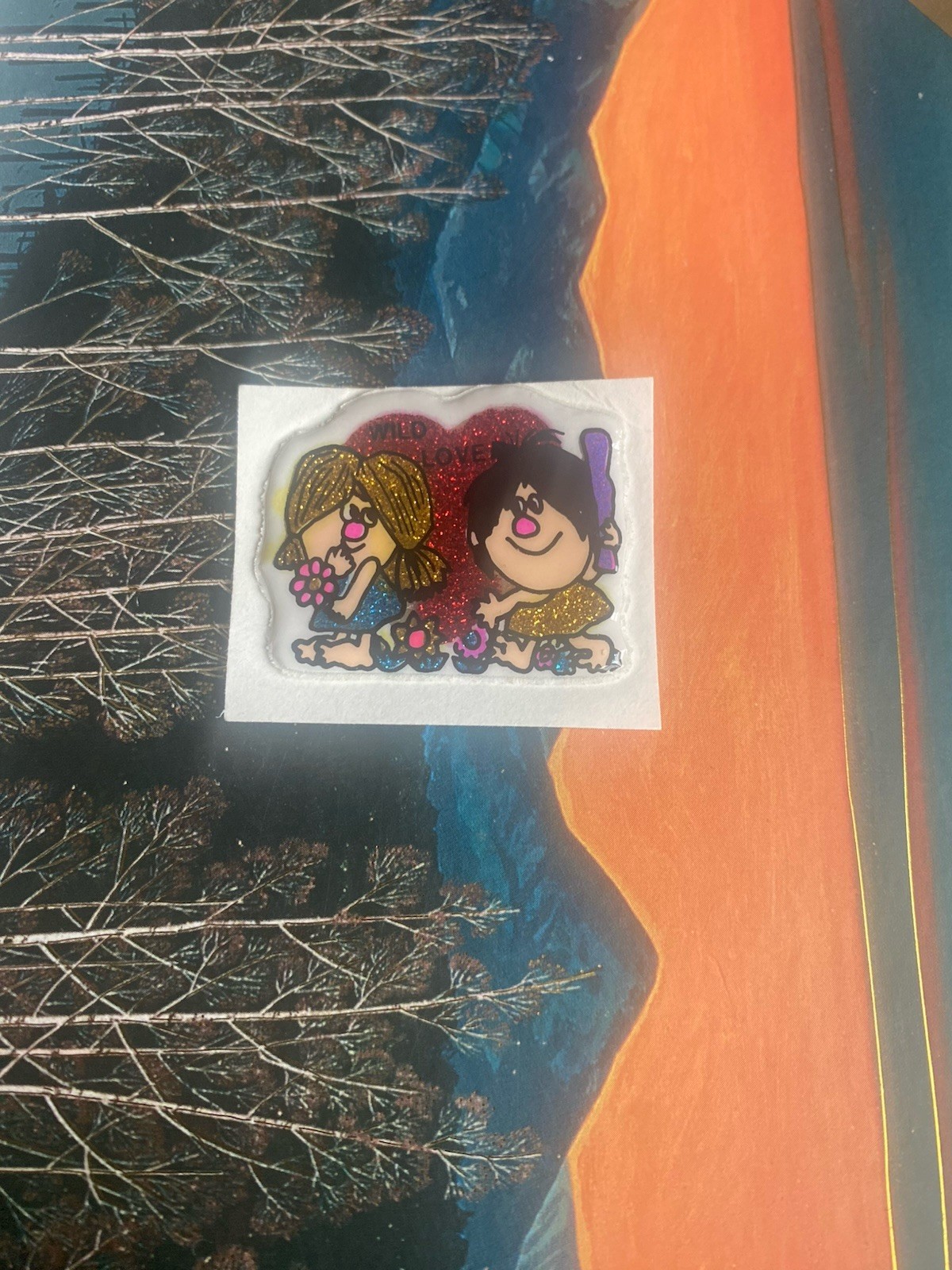 Vtg SMALL Puffy prism Wild Love Sticker Mod Made In Taiwan Vtg SMALL Puffy prism Wild Love Sticker Mod Made In Taiwan