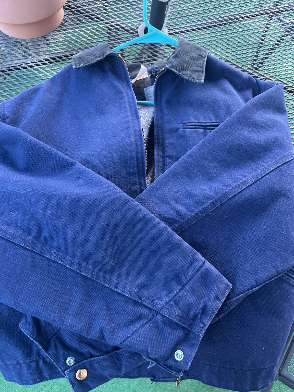 Vintage 1989 Carhartt 100 Year Anniversary Detroit Jacket Navy Blue Size 42 L Vintage 1989 Carhartt 100 Year Anniversary Detroit Jacket Navy Blue Size 42 L