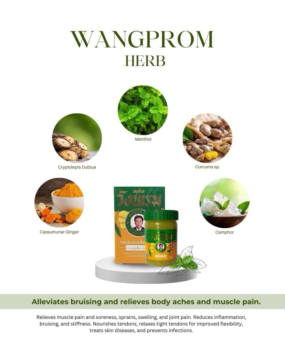 4X WANG PROM Thai Gold Balm 50G Relieve Muscle Pain 4X WANG PROM Thai Gold Balm 50G Relieve Muscle Pain