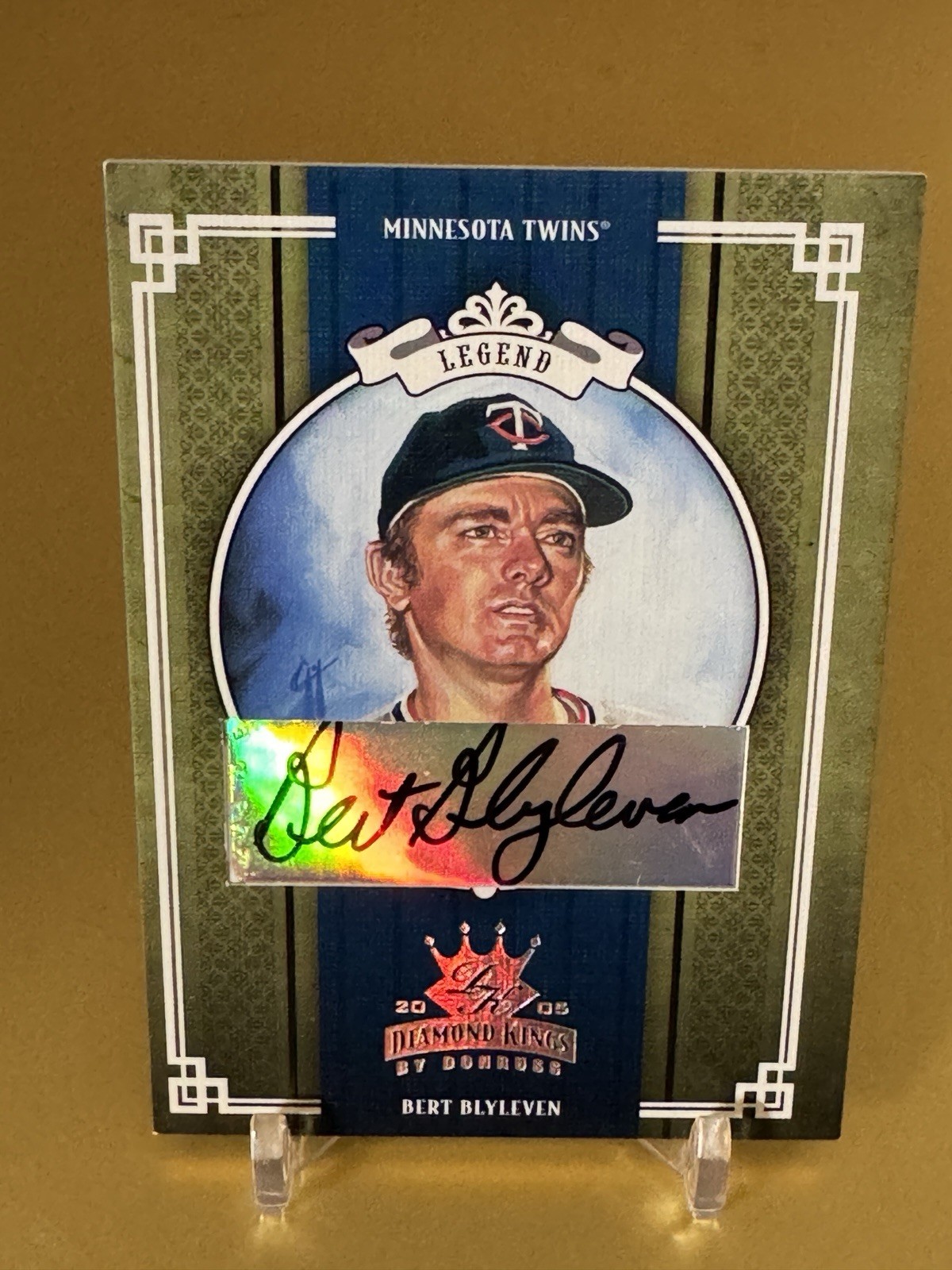 Bert Blyleven 2005 Donruss Diamond Kings #429 Framed Green AUTO 5/5 SHIPS TODAY Bert Blyleven 2005 Donruss Diamond Kings #429 Framed Green AUTO 5/5 SHIPS TODAY