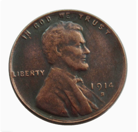 1914 S Lincoln Wheat Cent As shown in the figure 1914 S Lincoln Wheat Cent As shown in the figure