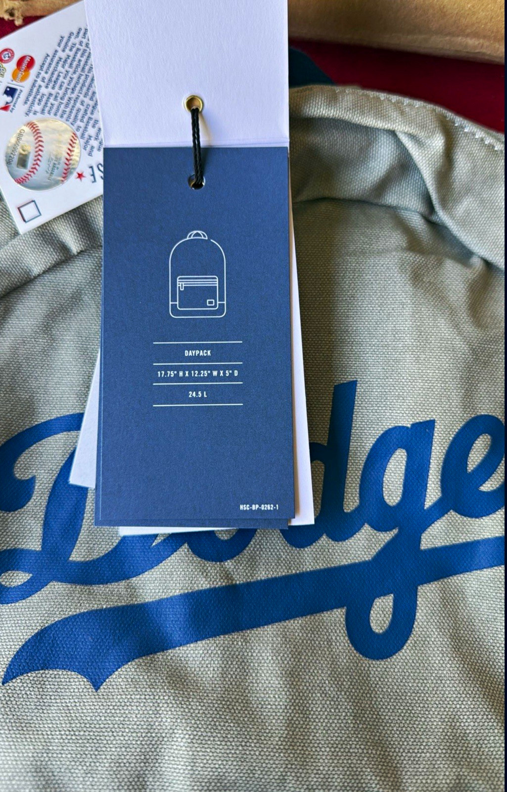 Herschel x MLB Los Angeles Dodgers Daypack Backpack Cotton Casuals NWT