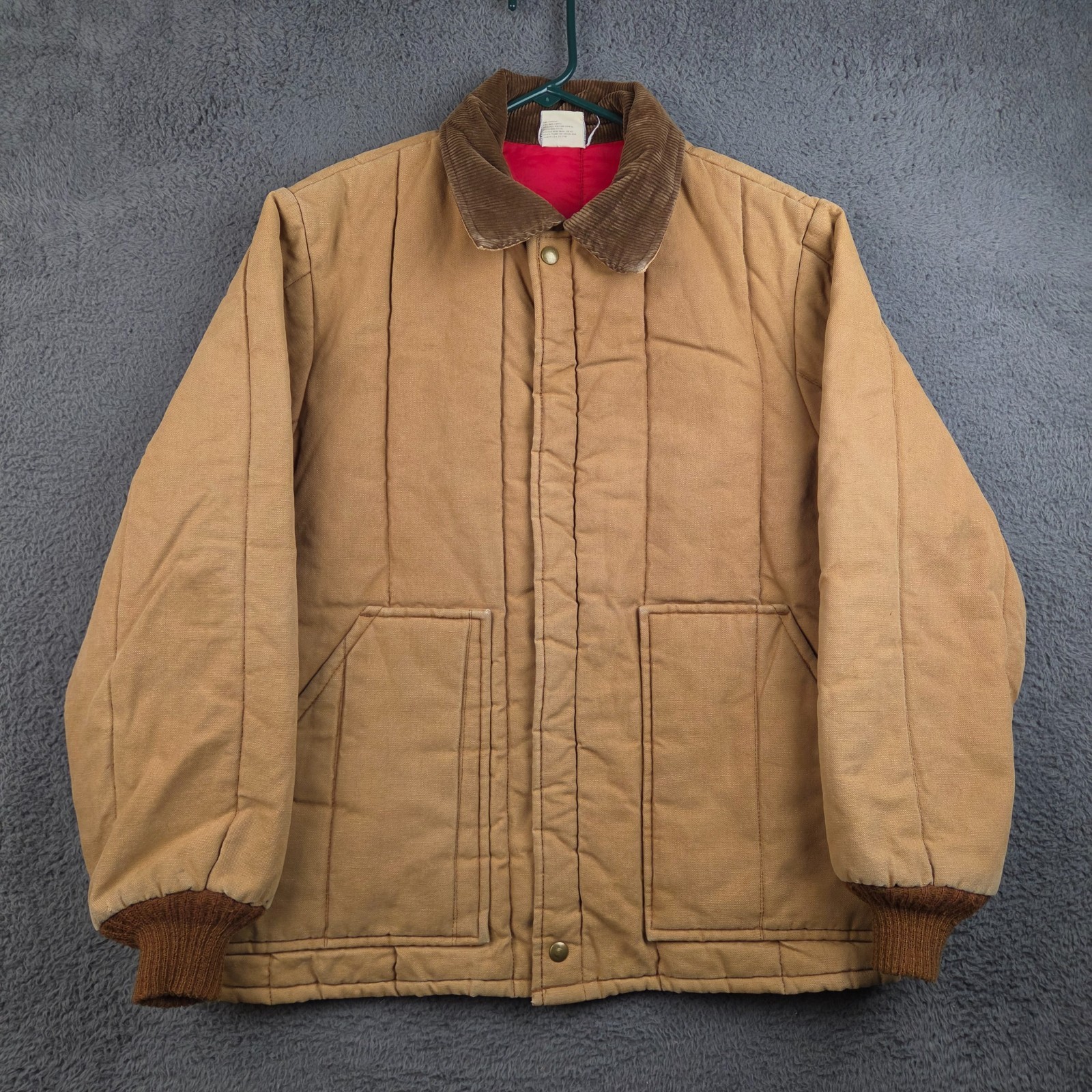 Vintage Walls Zero Zone Coat Men\'s Medium Regular Tan Brown Corduroy Collar
