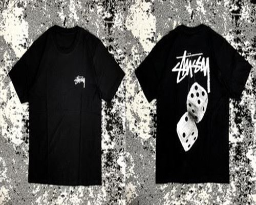 Stussy Fuzzy Dice Black Tee