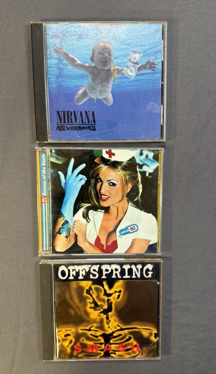 CD Lot Of 3 90’s 00’s Alternative Rock CDs Nirvana Offspring Blink 182 