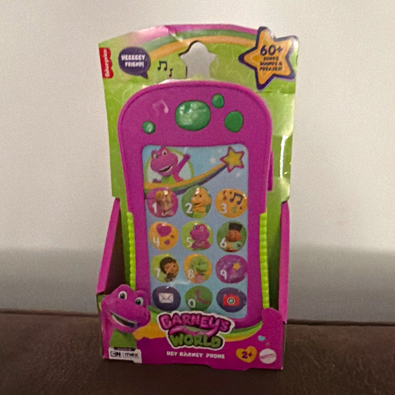 Fisher-Price Barney & Friends Talking Phone Toy Pink Battery Operated HYH04 Fisher-Price Barney & Friends Talking Phone Toy Pink Battery Operated HYH04