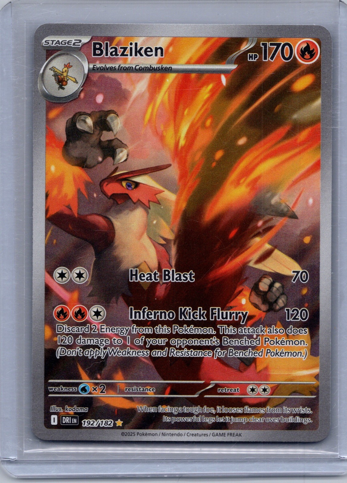 Blaziken 192/182 Illustration Rare Destined Rivals Pokemon Holo Near Mint Blaziken 192/182 Illustration Rare Destined Rivals Pokemon Holo Near Mint