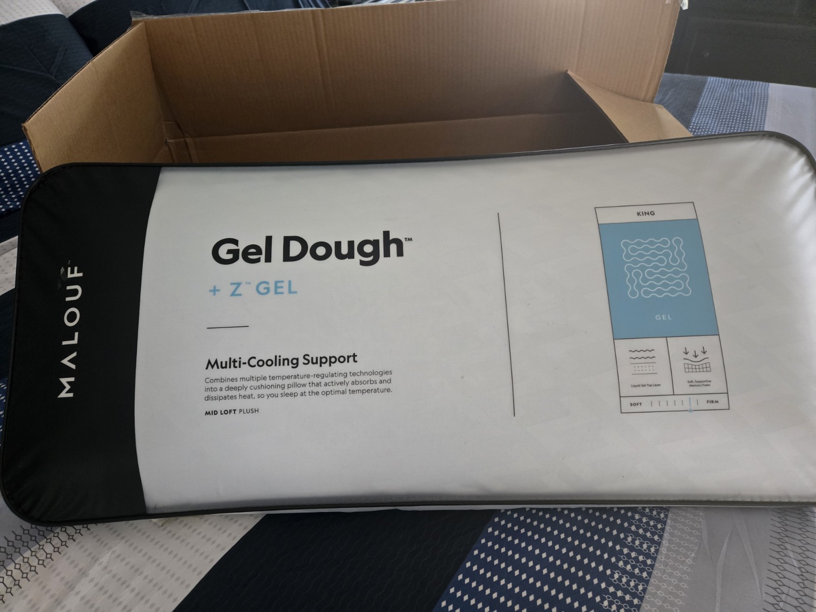 Malouf Gel Dough® Pillow - King Mid Loft ZZKKMPGL Malouf Gel Dough® Pillow - King Mid Loft ZZKKMPGL