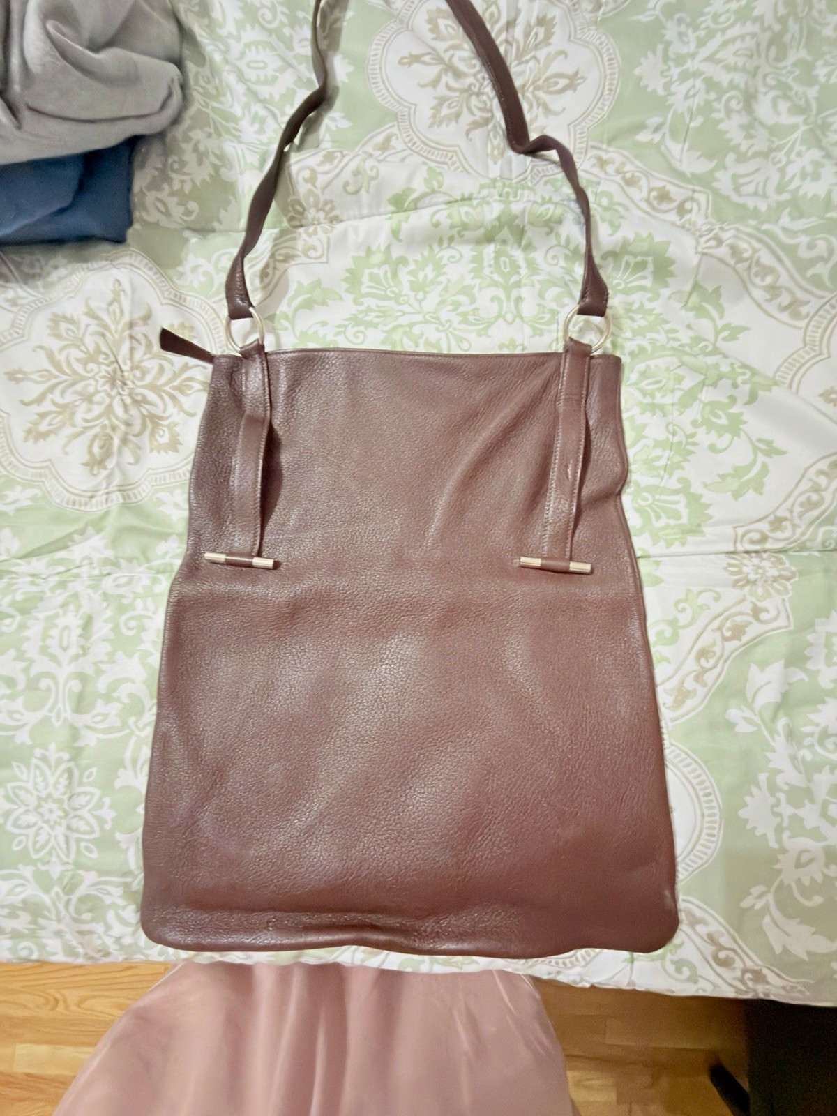 Authentic Hermès Massai GM Brown Leather Palladium Hardware 2009 Never Carried Authentic Hermès Massai GM Brown Leather Palladium Hardware 2009 Never Carried