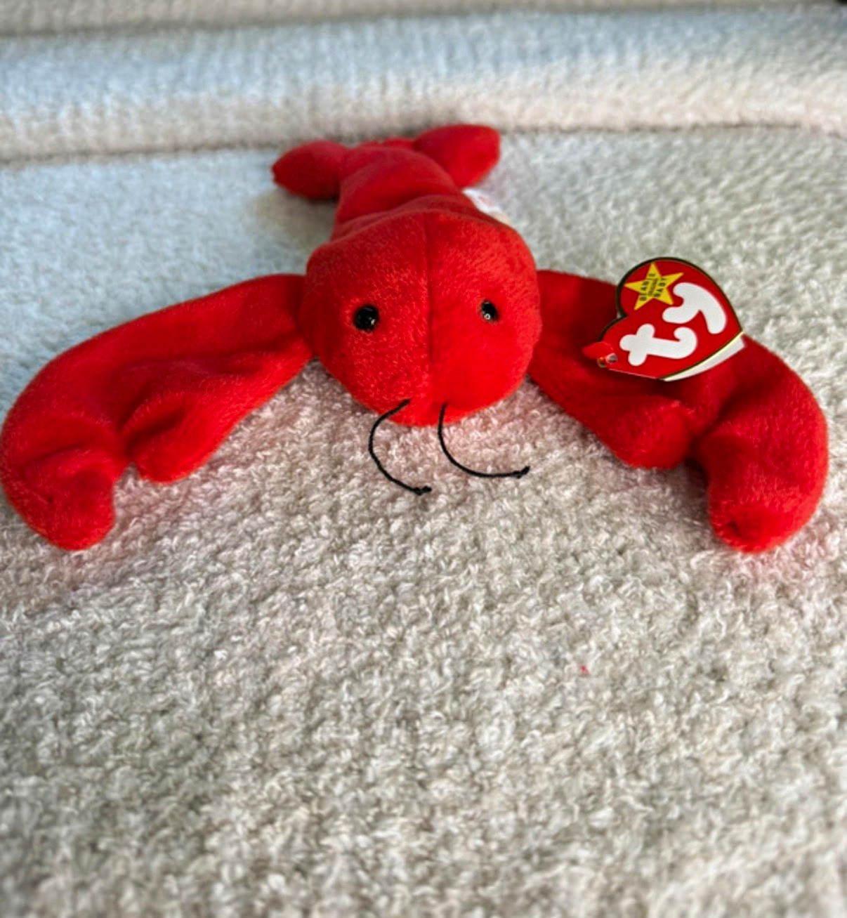 Vintage TY Beanie Baby PINCHERS 1993 PVC Pellets Rare Tag Errors Retired 4026
