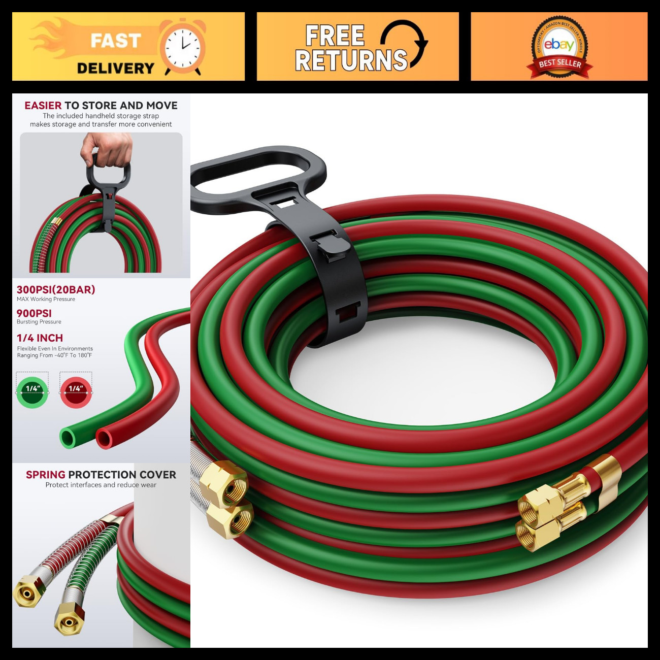 Oxygen Acetylene Welding Hose 1/4 Oxygen Acetylene Welding Hose 1/4
