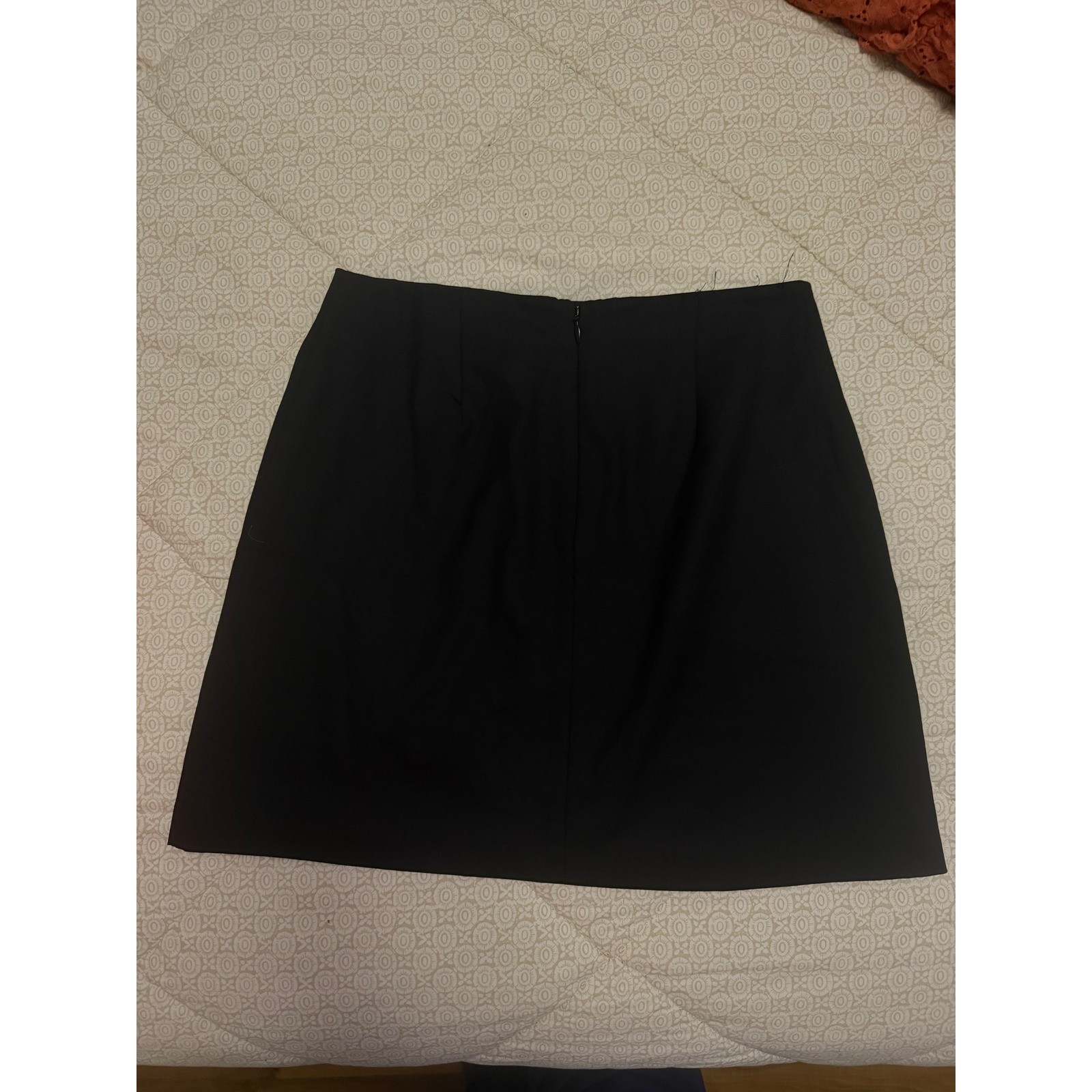 Sunday Best Aritzia Black Mini Skirt with Front Slit and Butterfly Logo Size 2