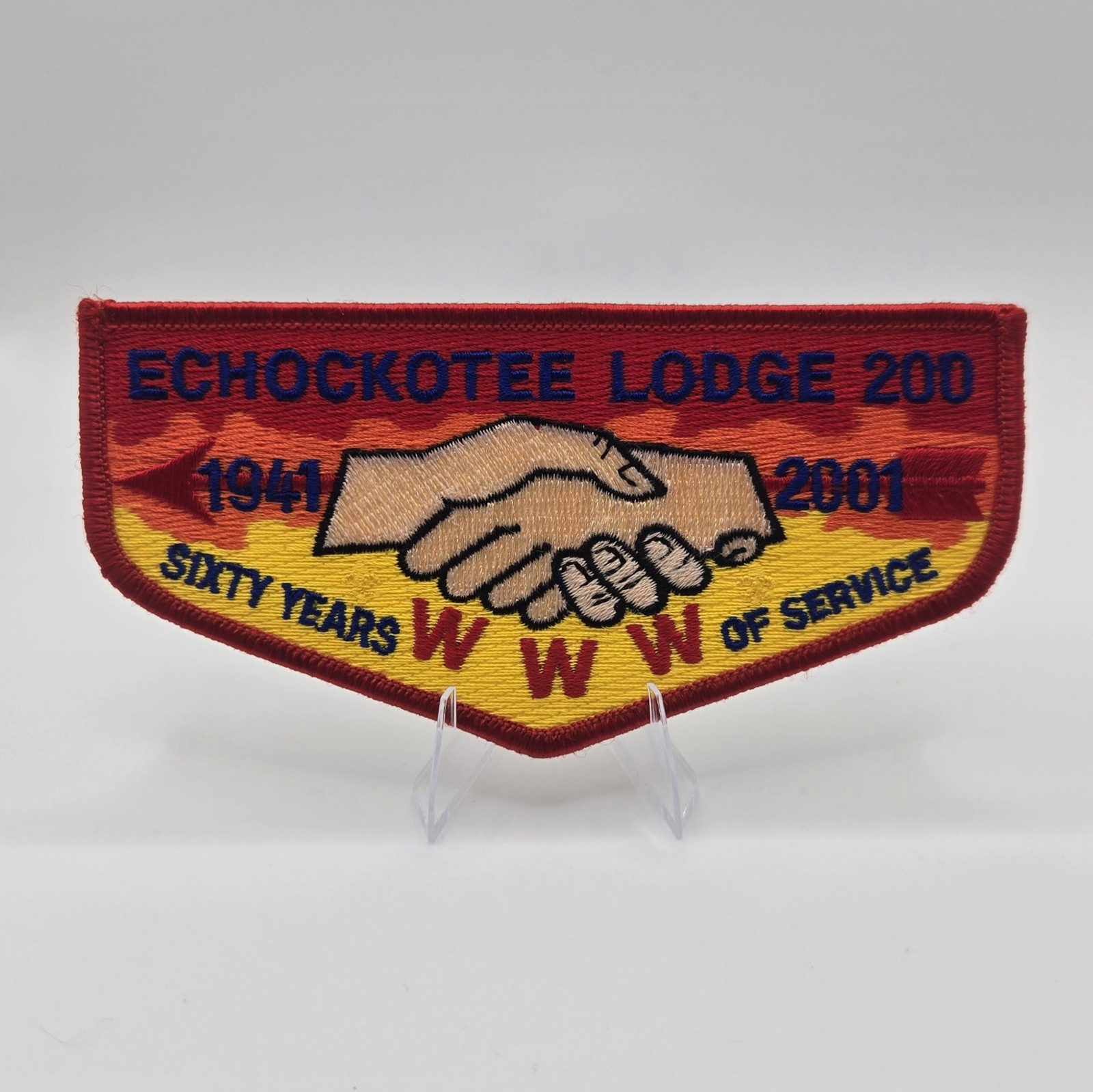 Echockotee Lodge 200 OA Flap North Florida Council 60 Years Of Service - OA028