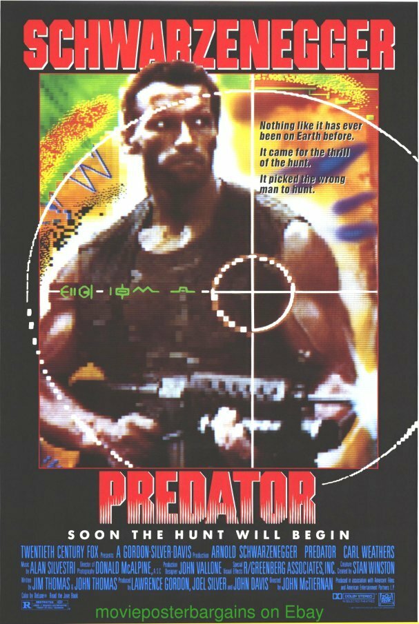 PREDATOR MOVIE POSTER Ultra RARE Original 27x41 Rolled ARNOLD SCHWARZENEGGER