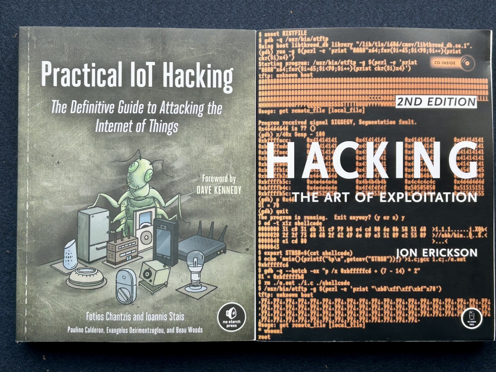 Hacking Book Lot of 2- Practical IoT Hacking and Hacking The Art of Exploitation