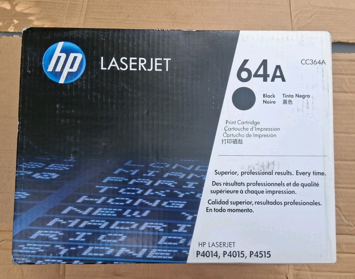 HP 64A CC364A Genuine Black Toner Print Cartridge LaserJet P4014 P4015 P4515 HP 64A CC364A Genuine Black Toner Print Cartridge LaserJet P4014 P4015 P4515
