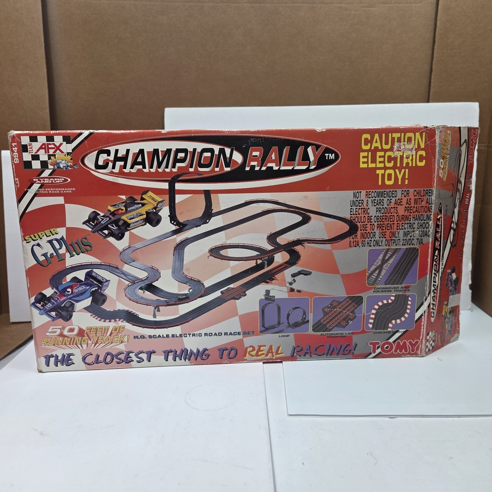 Tomy AFX Champion Rally HO Slot Car Track Set Super G Plus Loop Lap Counter 9941 Tomy AFX Champion Rally HO Slot Car Track Set Super G Plus Loop Lap Counter 9941