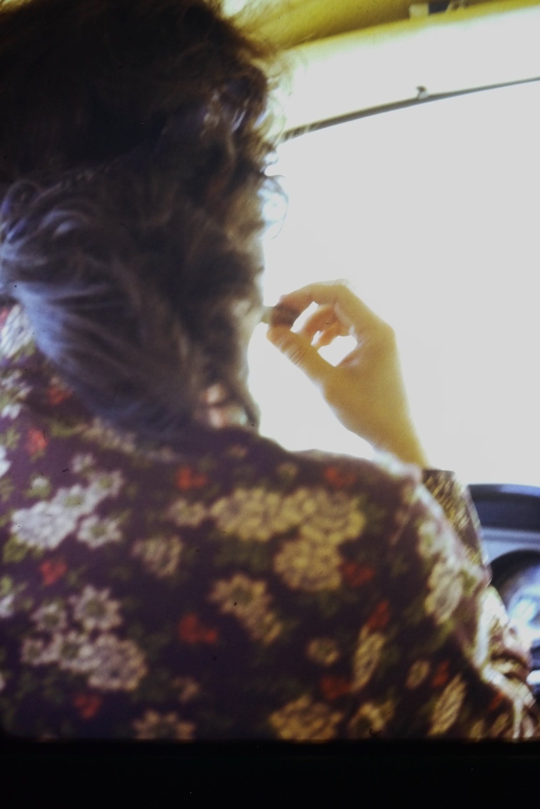 c1970's Kodachrome 35mm Slide, Person Passenger Traveling Automobile Window c1970's Kodachrome 35mm Slide, Person Passenger Traveling Automobile Window
