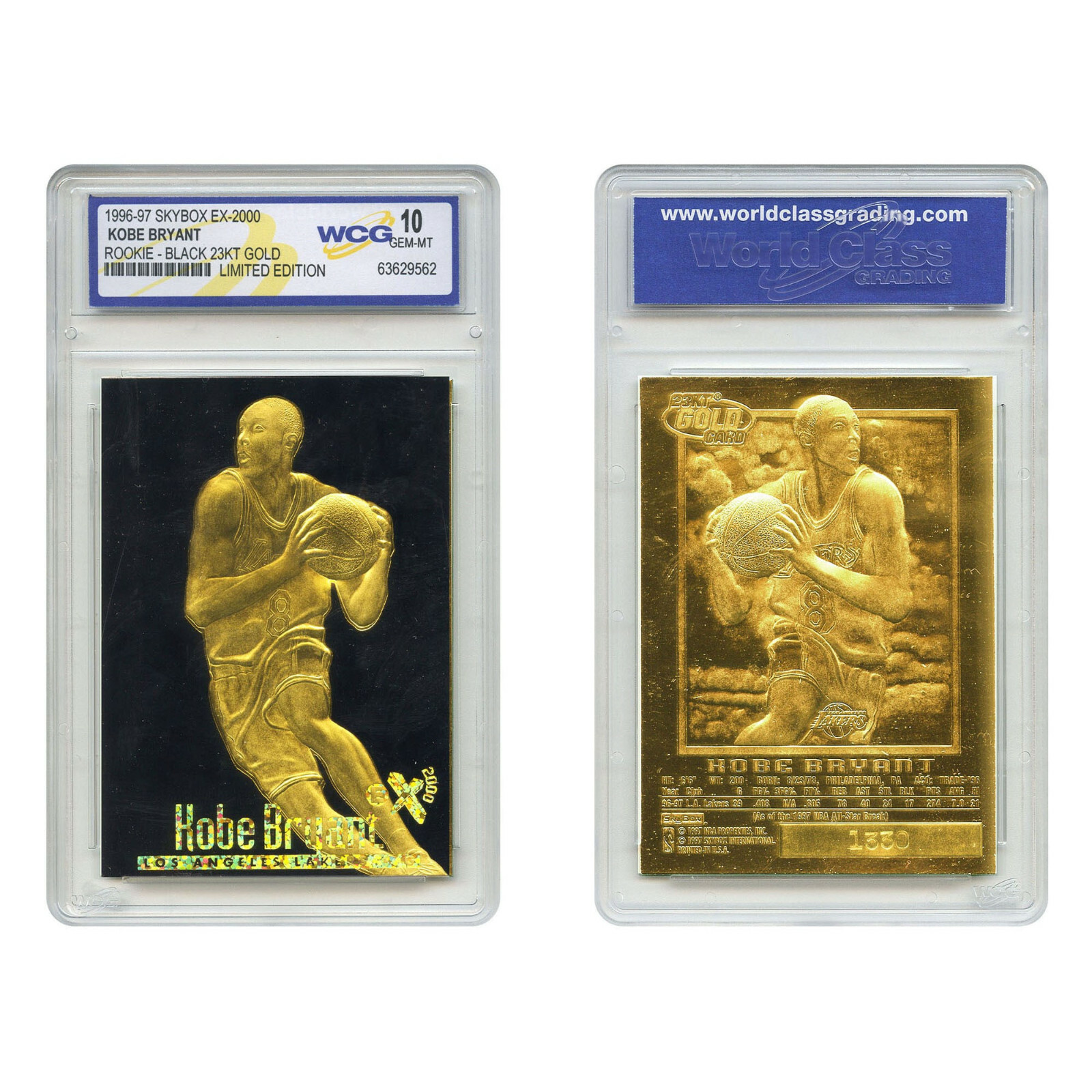 RARE* Graded Gem Mint 10 - KOBE BRYANT 1996 Skybox 23K Black Gold ROOKIE Card RC RARE* Graded Gem Mint 10 - KOBE BRYANT 1996 Skybox 23K Black Gold ROOKIE Card RC