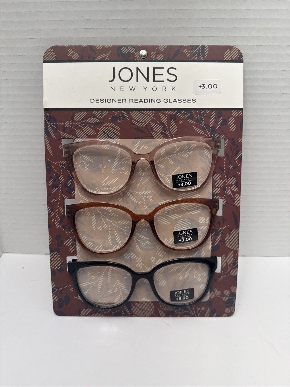 Jones New York Signature +3.00 3 Pair Reading Glasses Readers for Women\'s
