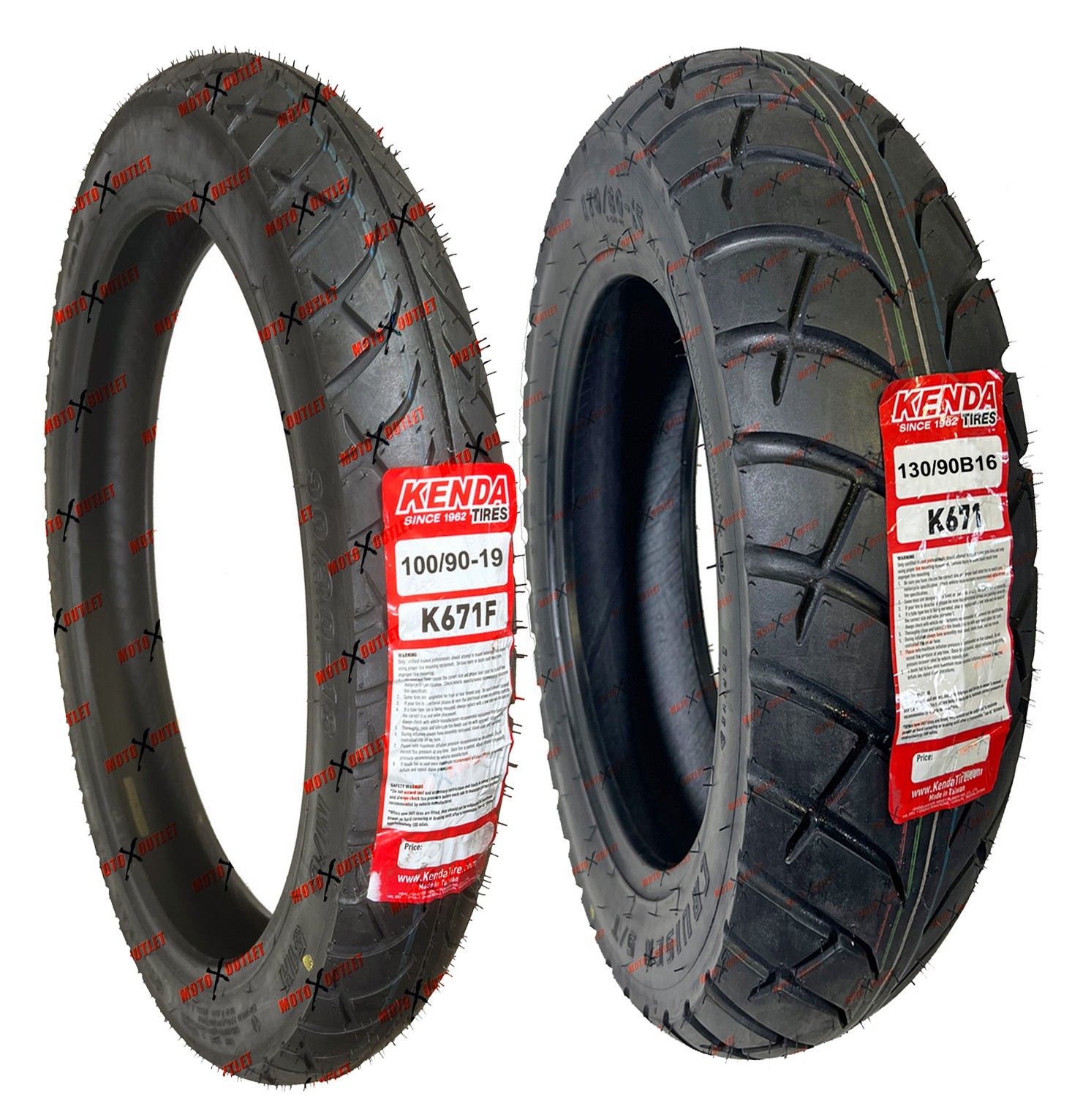 Kenda K671 100/90-19 130/90-16 Front Rear Tire Set Motorcycle Tires