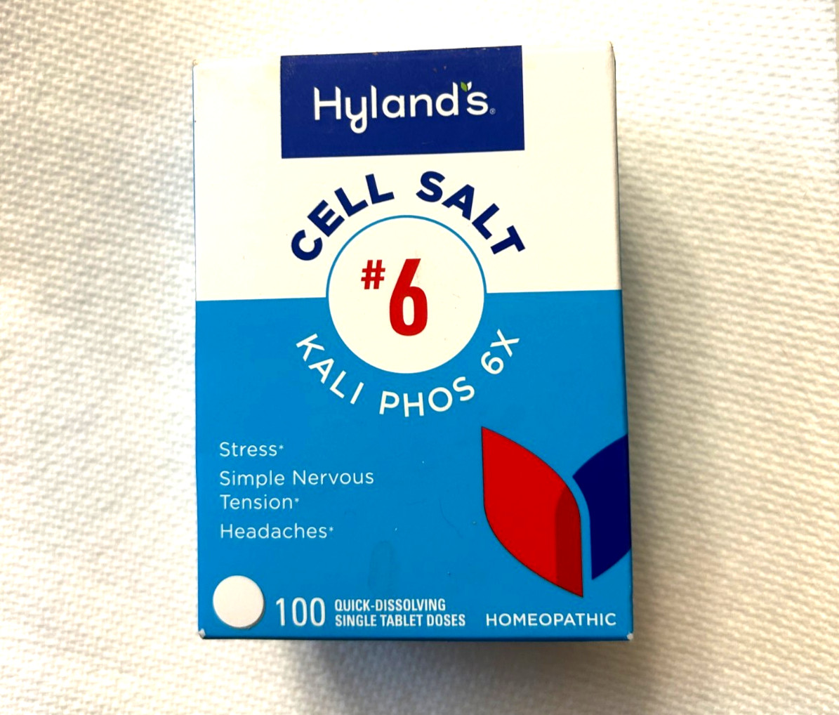 Hyland\'s Naturals Cell Salt #6 Kali Phos 6X Stress Relief 100 Tablets