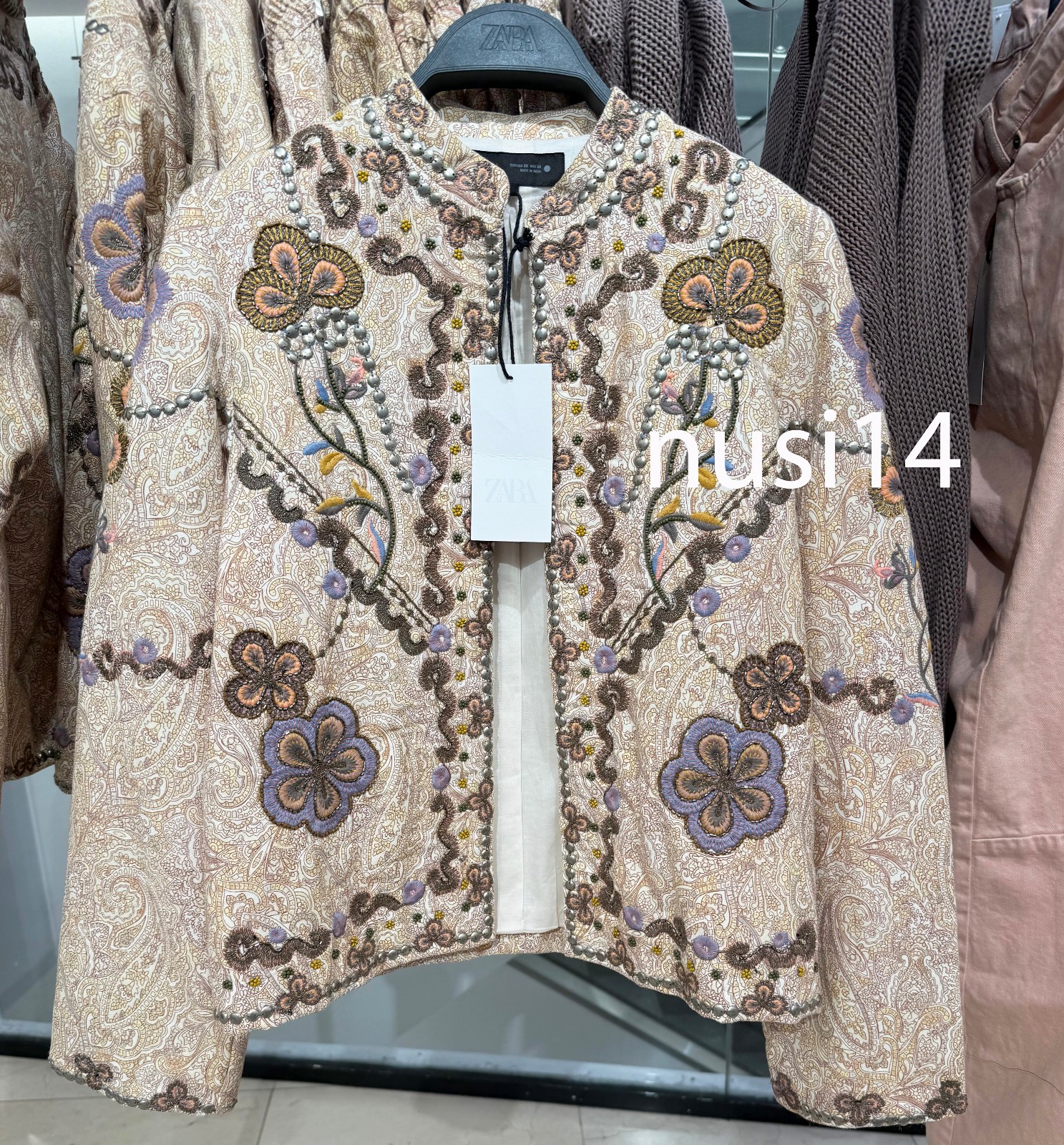 ZARA NEW WOMAN ZW COLLECTION EMBROIDERED JACKET FLORAL XS-XL 6895/247/330