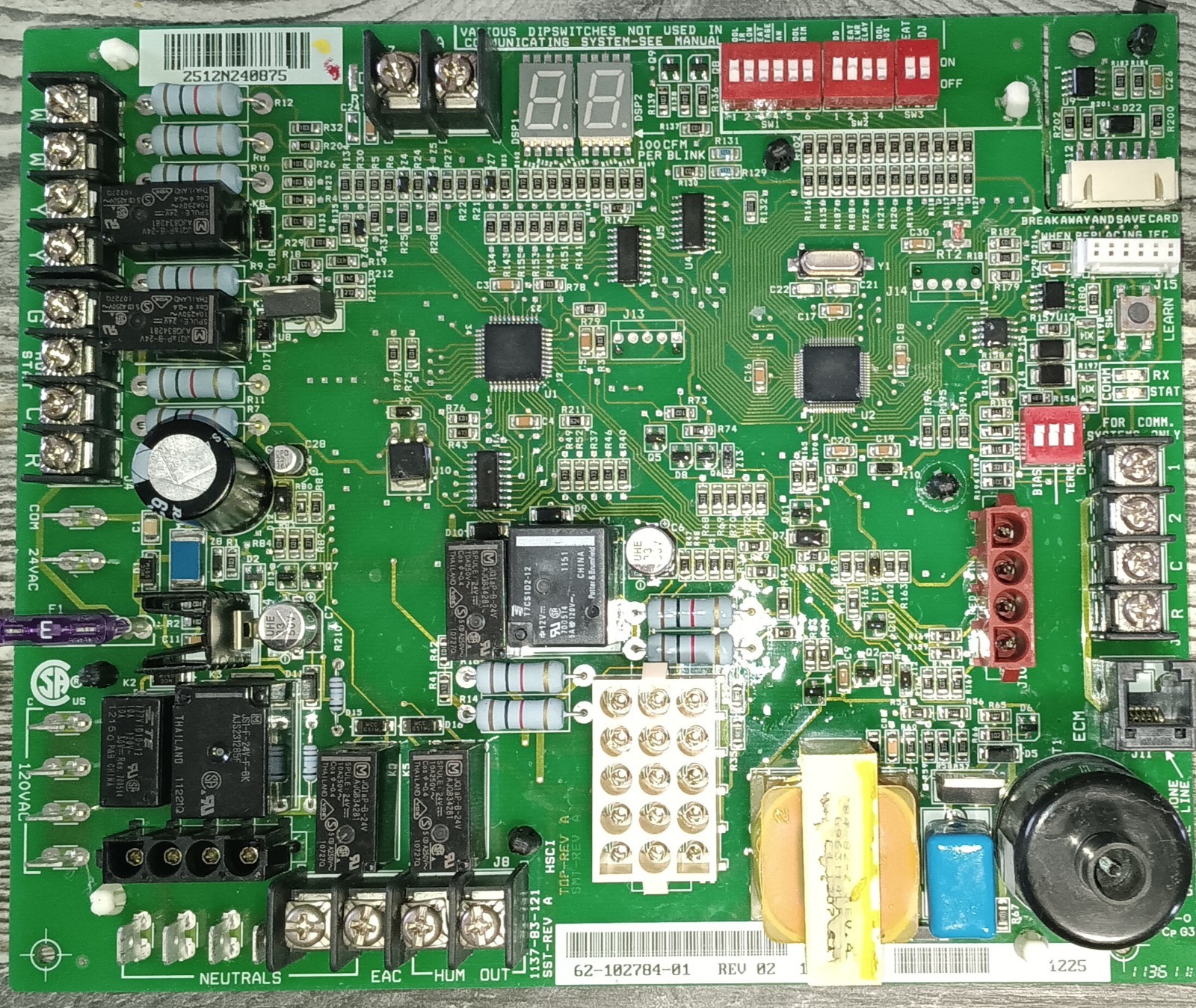Rheem 62-102784-01 Furnace Control Board Used. Rheem 62-102784-01 Furnace Control Board Used.