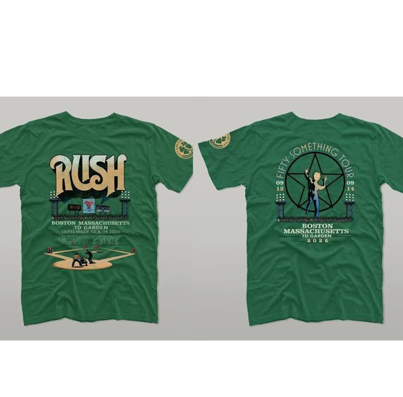 Rush Fifty Something Tour Boston MA TD Garden Sept 12 & 14 2026 T-Shirt
