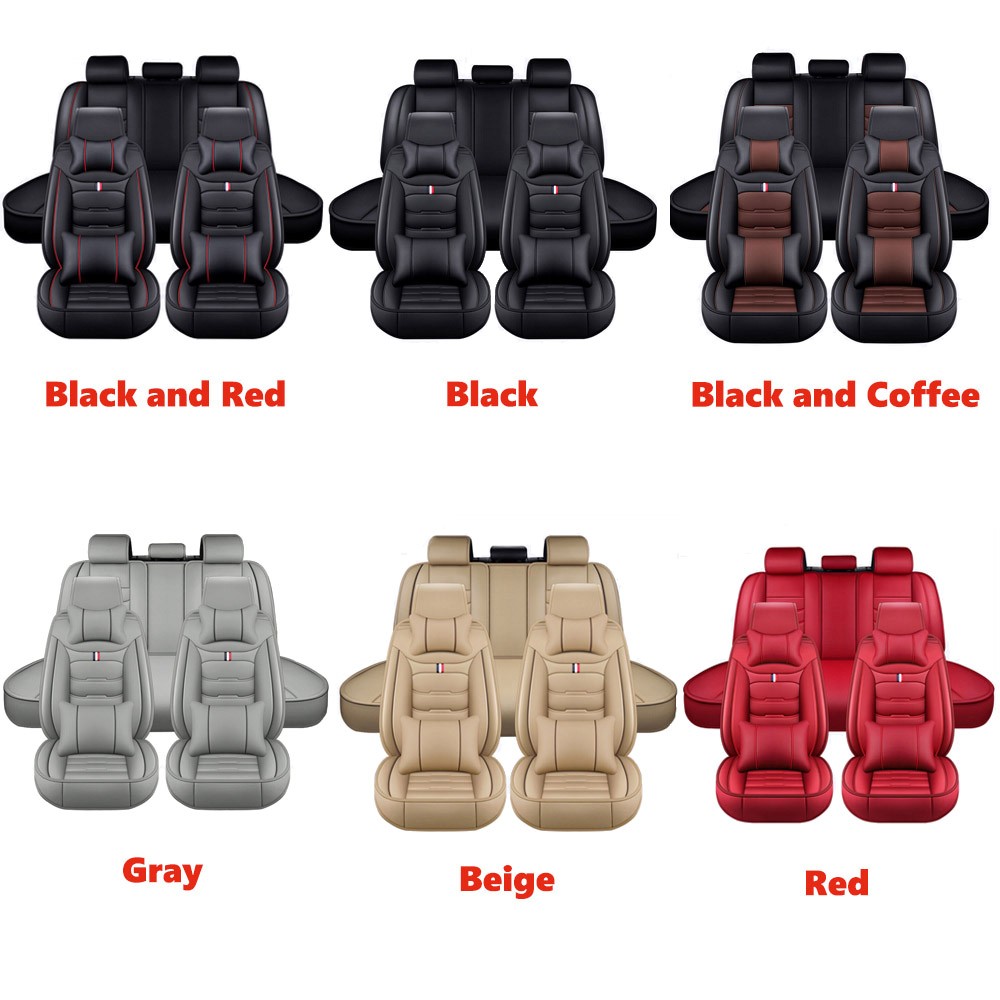 For Lexus Leather Car Seat Covers 5-Seats Front Rear Full Set Protectors Pad Mat