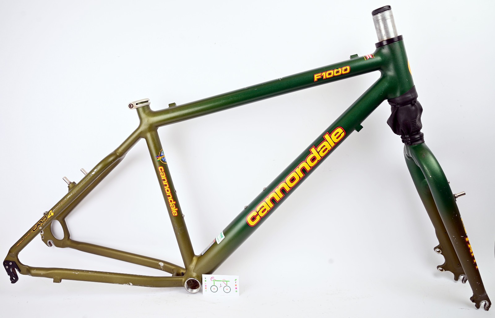 Vintage Cannondale F1000 Frameset Mountain Bike Frame Fork Headshok 18\