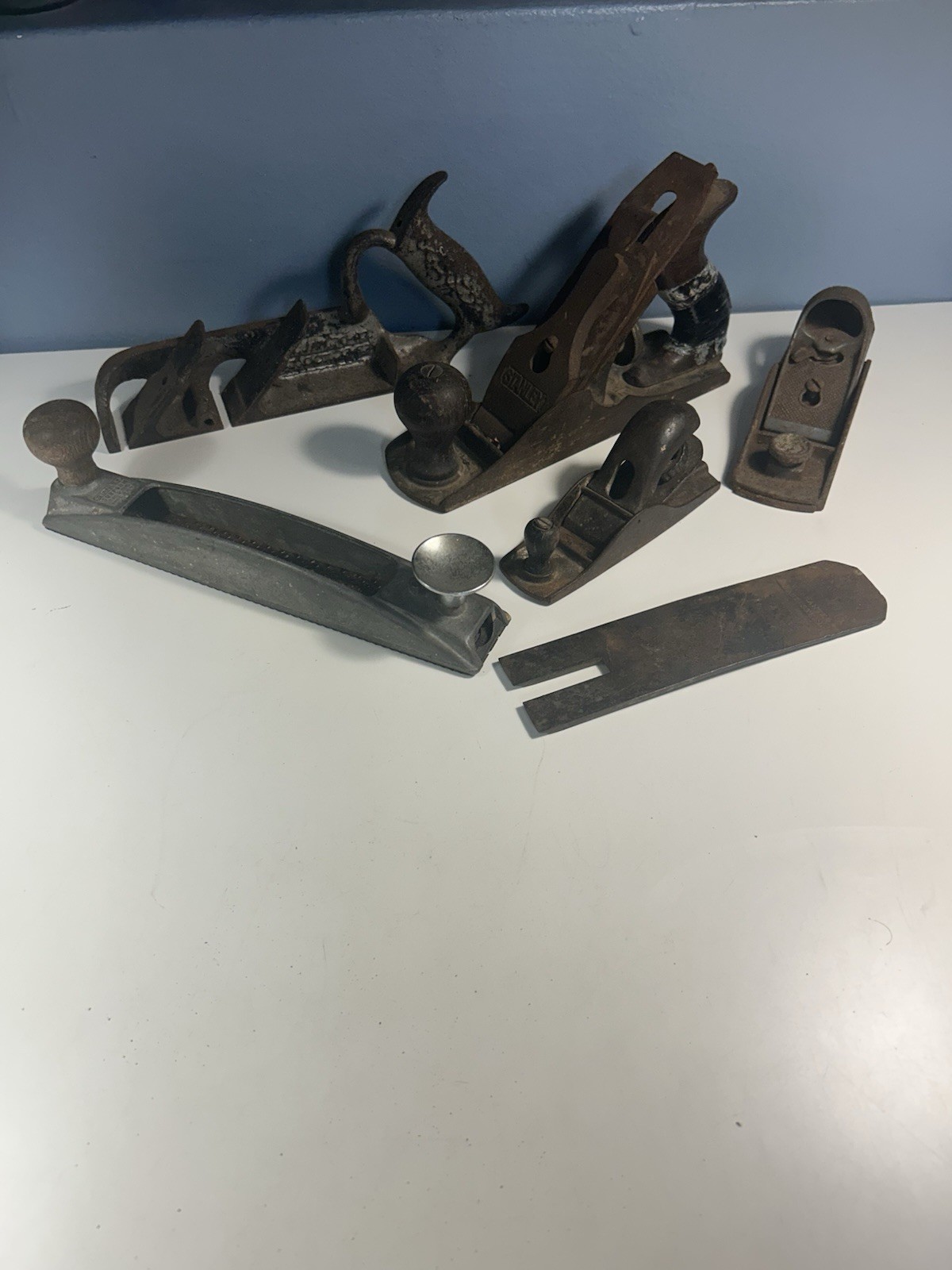 Vtg Stanley Hand Plane Parts Lot-No 4, No 78, 102, Surform 296, Cast Steel