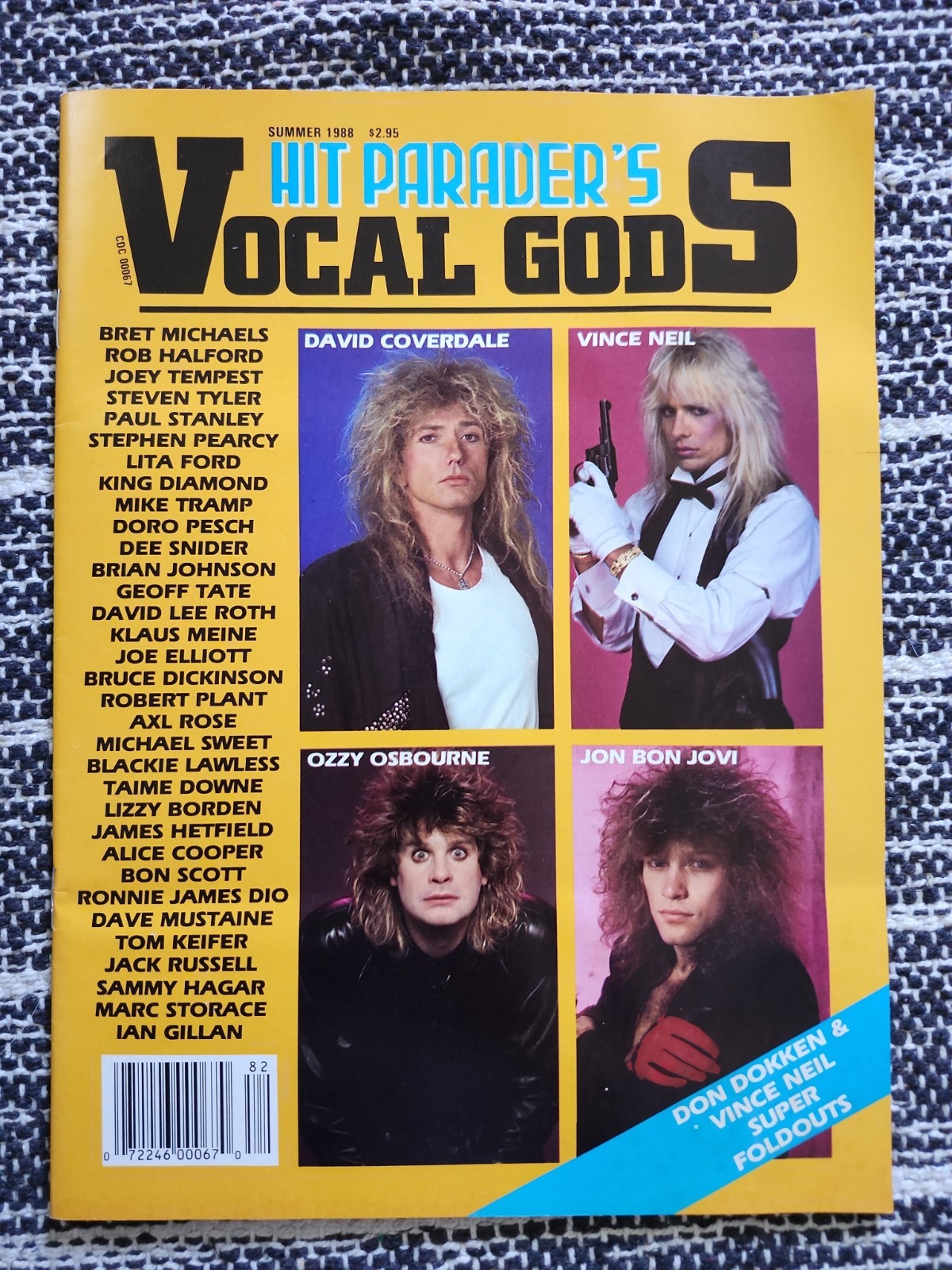 Hit Parader Vocal Good Magazine 1988 Ozzy Osbourne Bon Jovi Coverdale Vince Neil Hit Parader Vocal Good Magazine 1988 Ozzy Osbourne Bon Jovi Coverdale Vince Neil