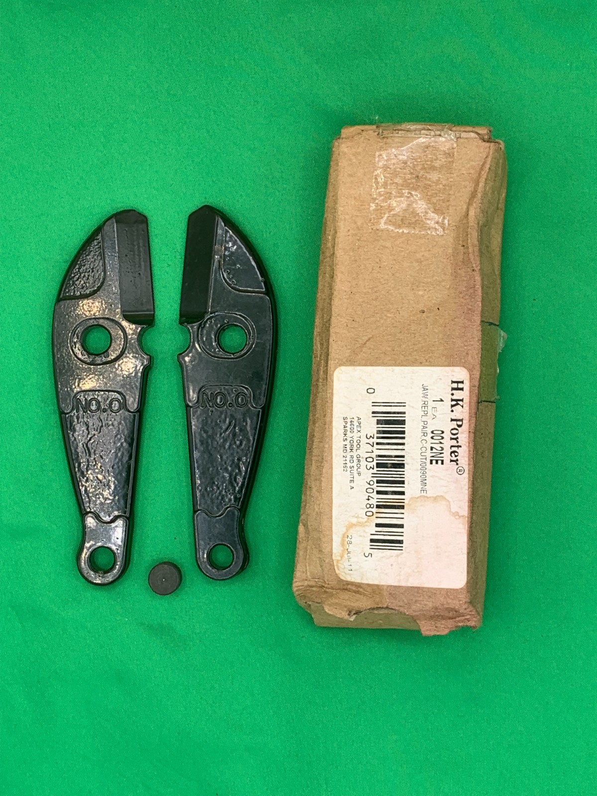 H.k. Porter 0012ne Replacement Jaws C-Cut For 0090MNE Cutter NOS USA H.k. Porter 0012ne Replacement Jaws C-Cut For 0090MNE Cutter NOS USA