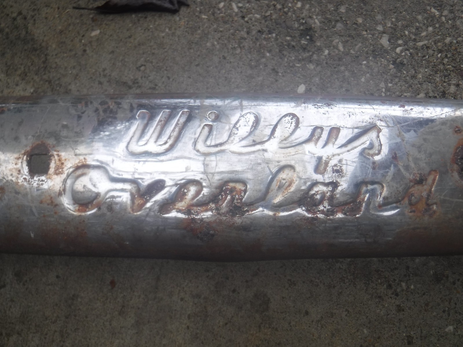 1948-1951 Willys Jeepster Rear Bumper OEM Original Script Willys Overland