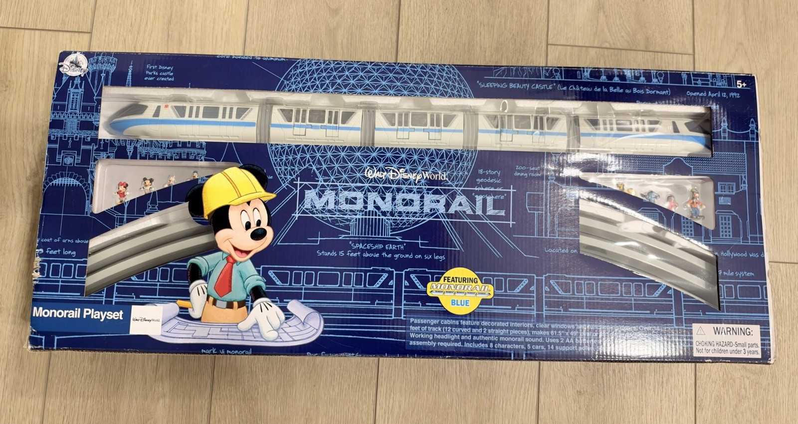 NEW Walt Disney World Resort Blue Monorail Playset Complete
