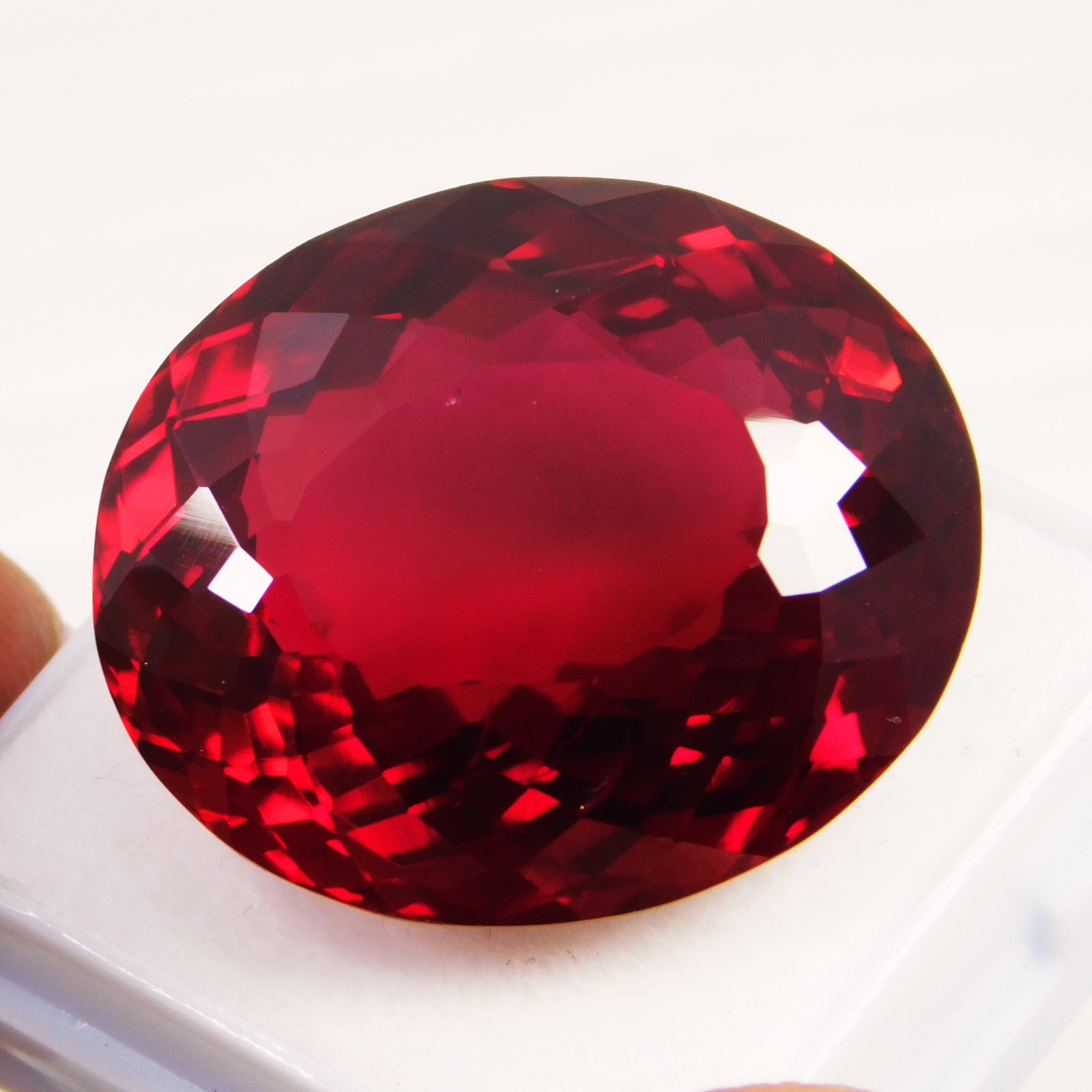 Certified PIGEON BLOOD RED Ruby 53.80 Ct. Natural Untreated OVAL Cut Exclusive