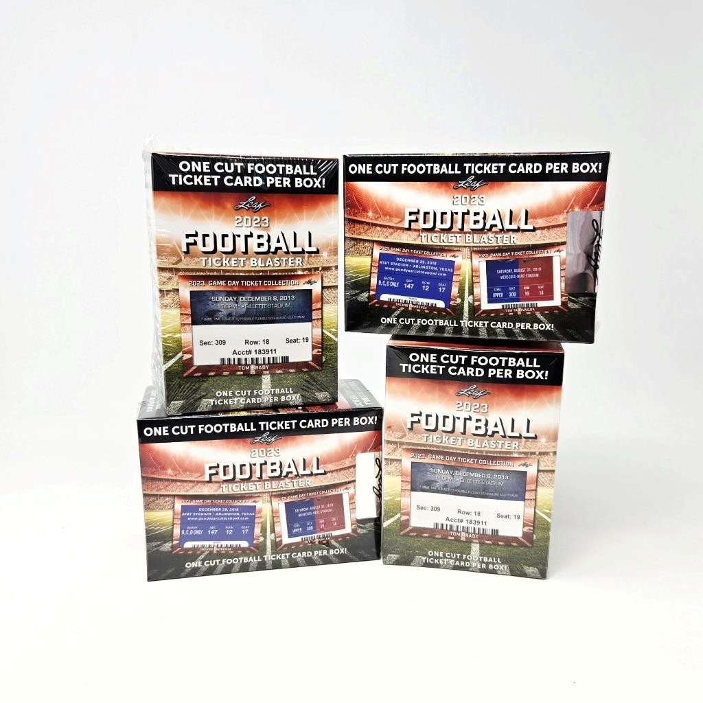 2023 Leaf Football Ticket Blaster - Lot of 4 Factory Sealed Boxes 2023 Leaf Football Ticket Blaster - Lot of 4 Factory Sealed Boxes