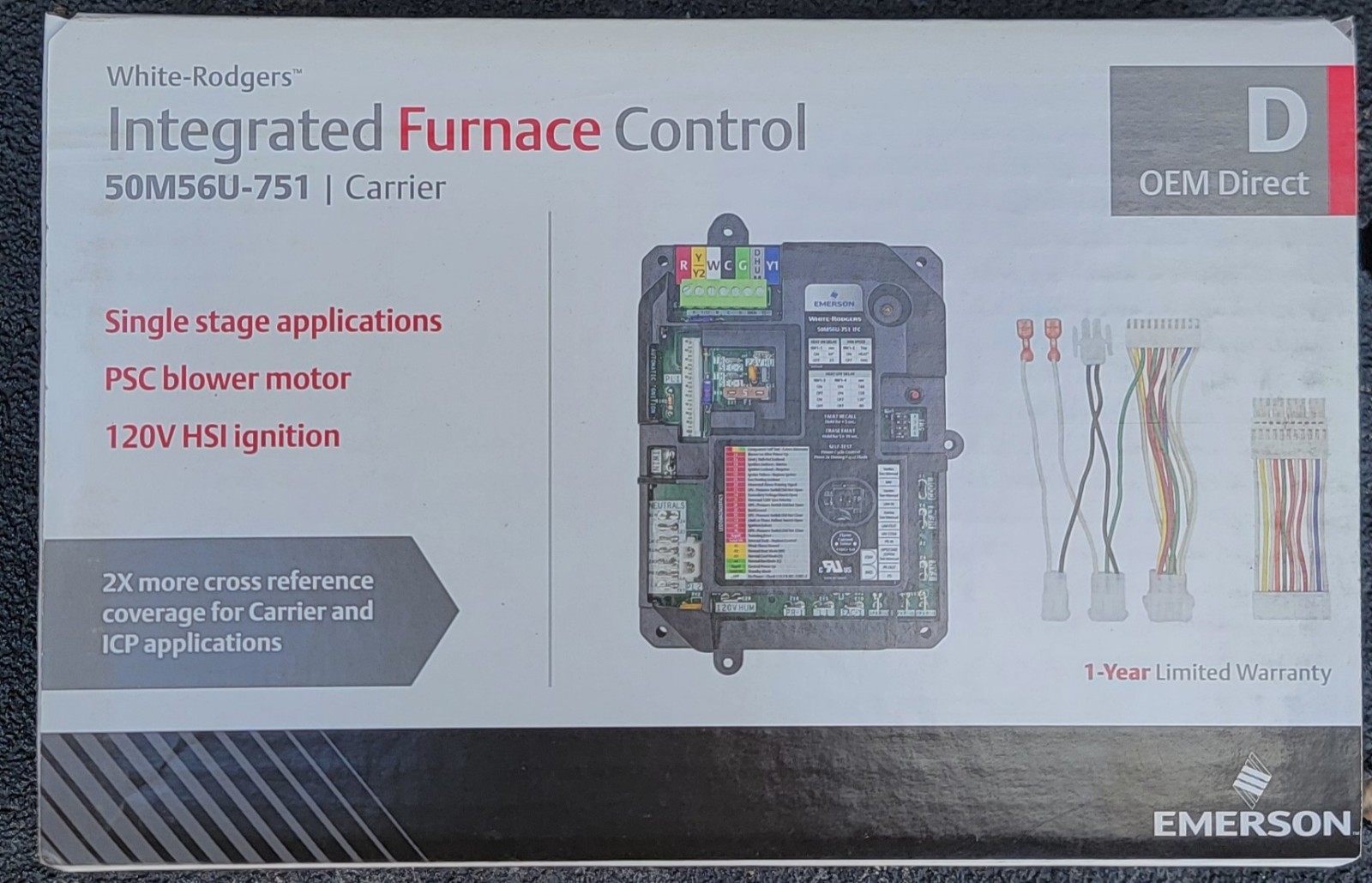 NEW WHITE RODGERS EMERSON 50M56U-751 CARRIER INTEGRATED FURNACE CONTROL 