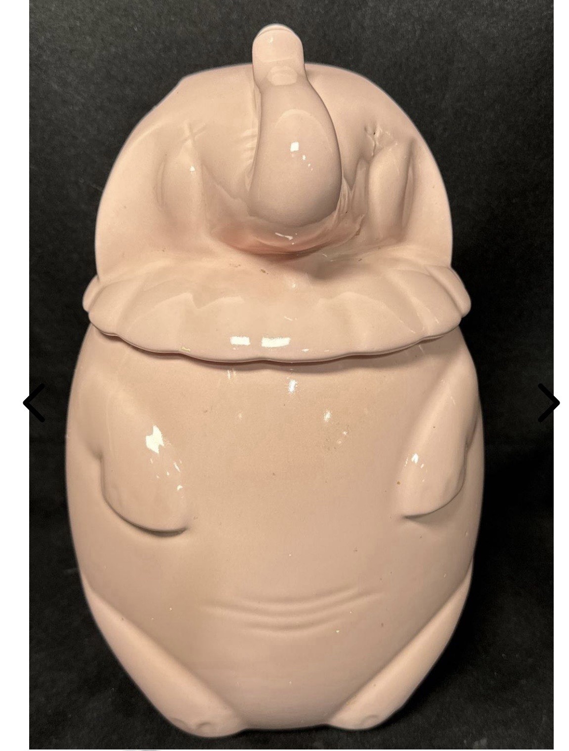 Vintage MCM Stamped Shawnee Pink Elephant Cookie Jar/Ice Bucket Vintage MCM Stamped Shawnee Pink Elephant Cookie Jar/Ice Bucket