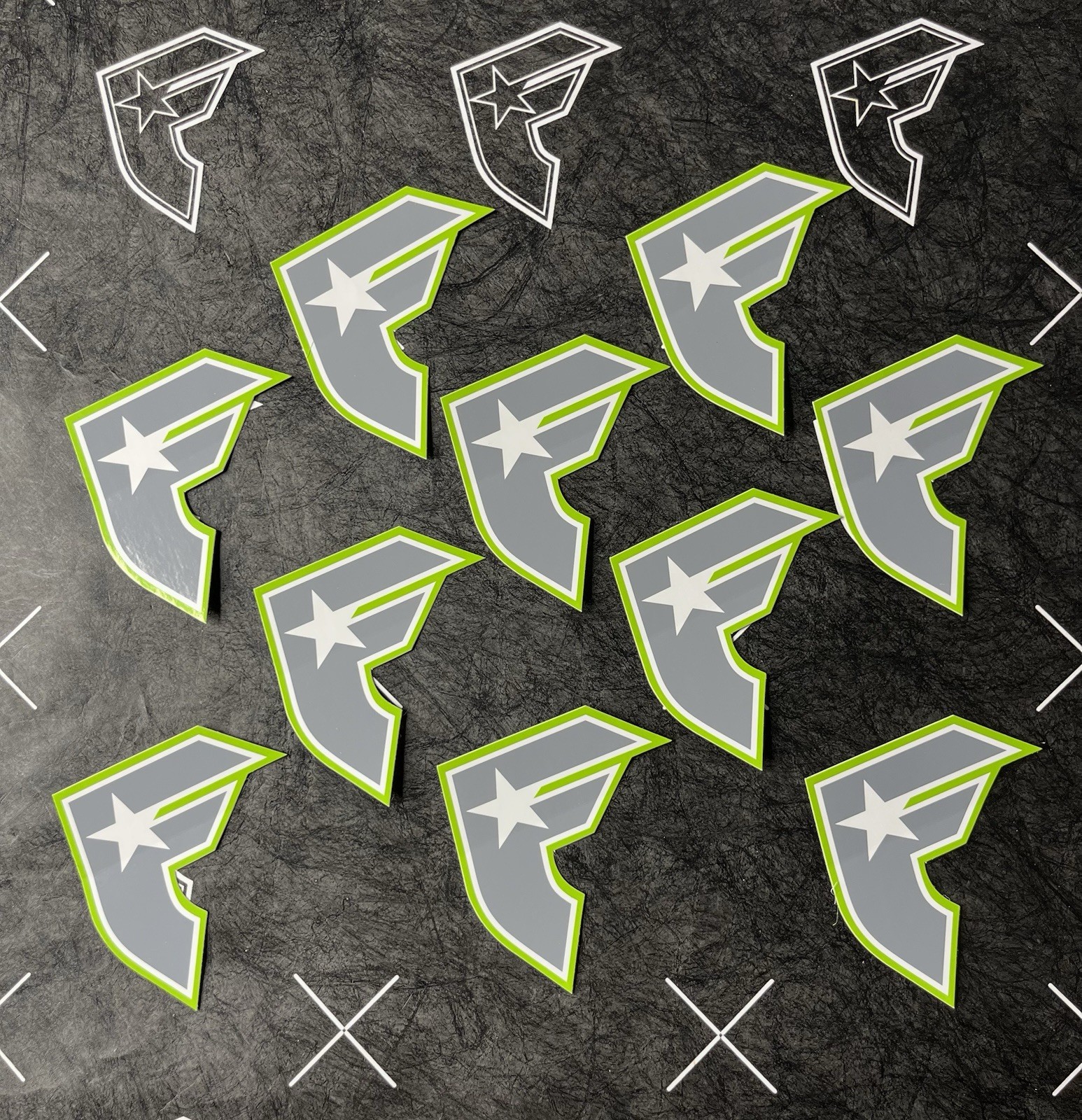 Famous Stars And Straps 10 Green Mini Sticker Set Travis Barker Blink 182