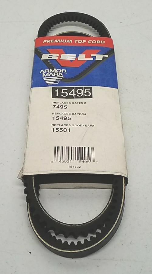 Armor Mark 15495 Premium Top Cord Cogged V-Belt Drive Belt Replacement