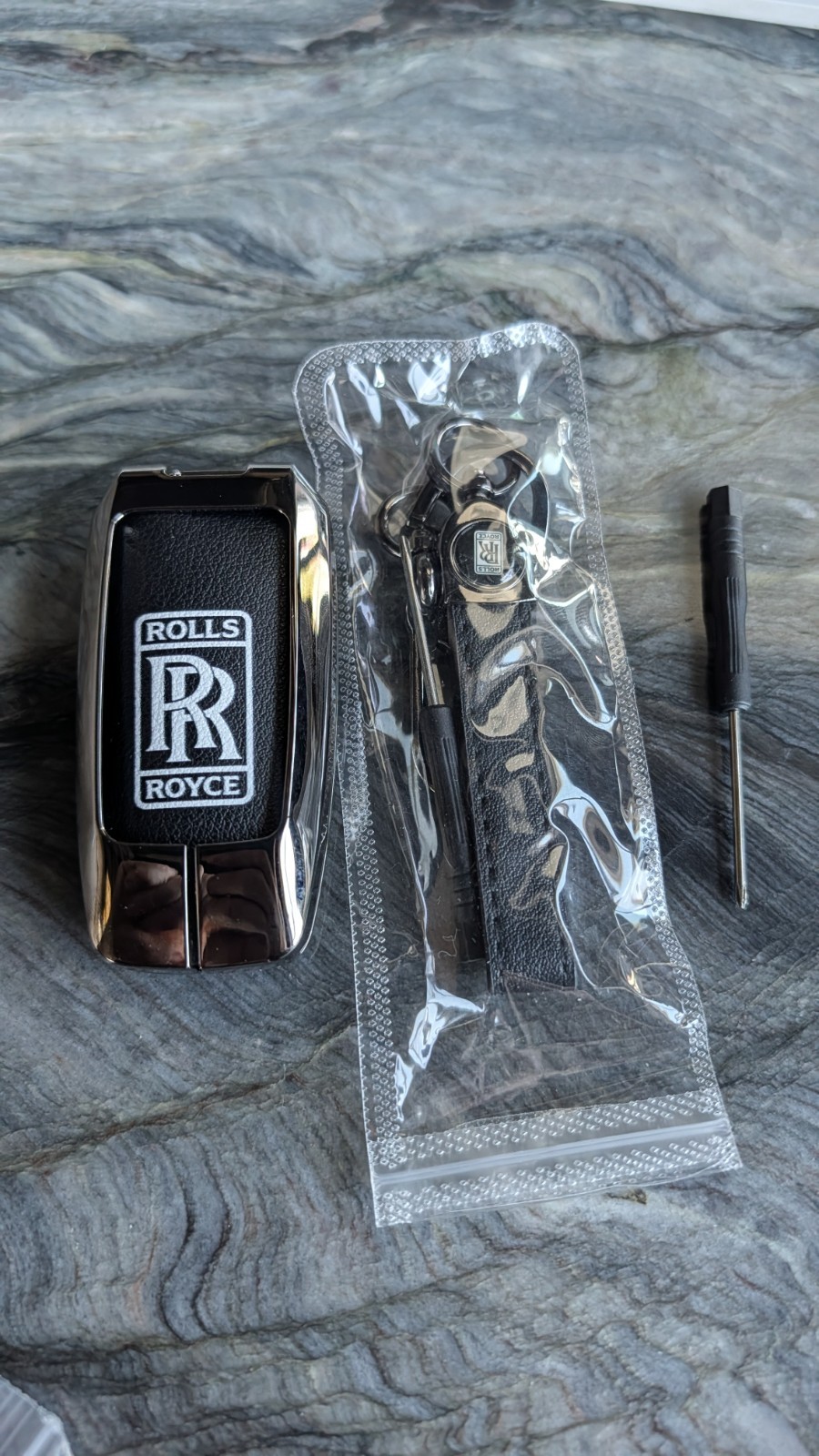 Rolls-Royce Black Keychain Key Case 