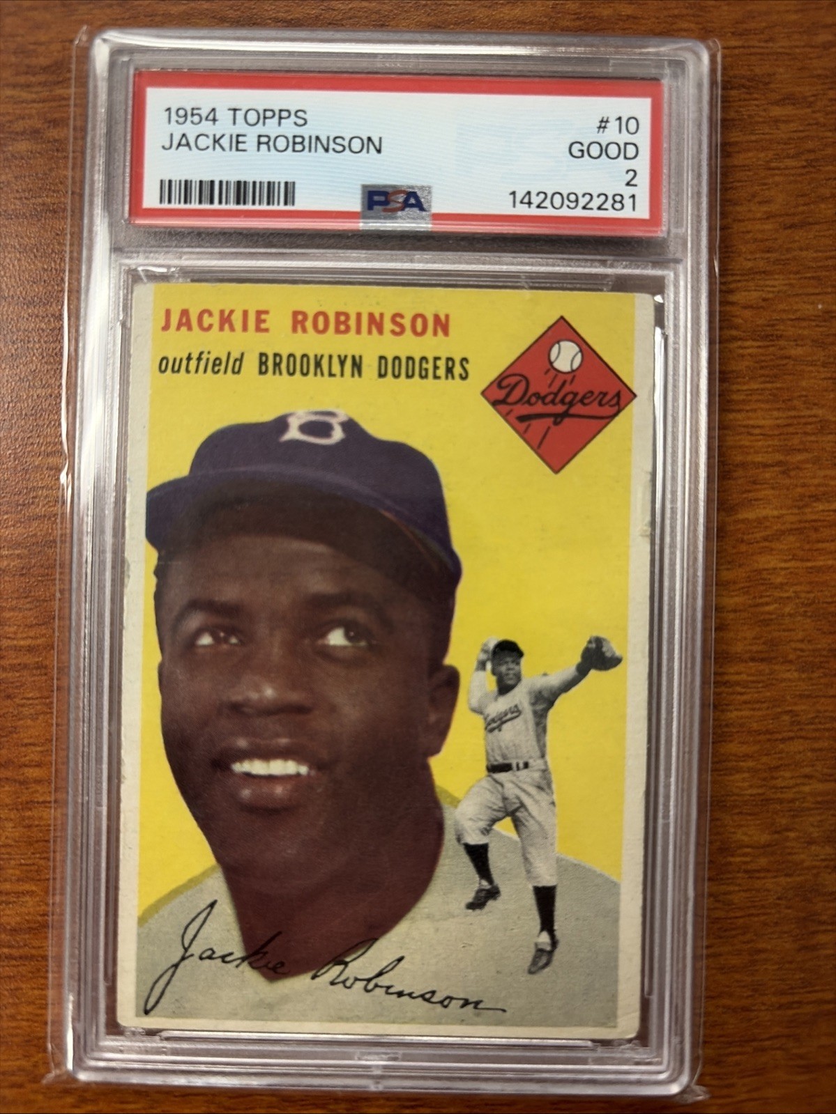 1954 Topps - Jackie Robinson #10 White Back PSA 2 1954 Topps - Jackie Robinson #10 White Back PSA 2